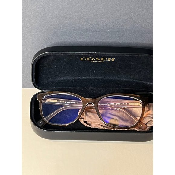 Coach Eyeglasses HC 6072 T, Brown Crystal Light Brown Frames - Picture 10 of 12